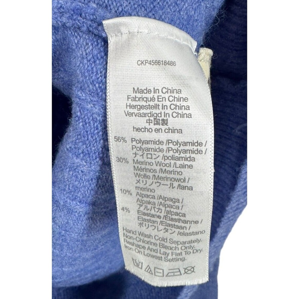 Madewell Women's Blue Heather Bowden Henley Coziest Yarn Sweater Size Small - Picture 7 of 9